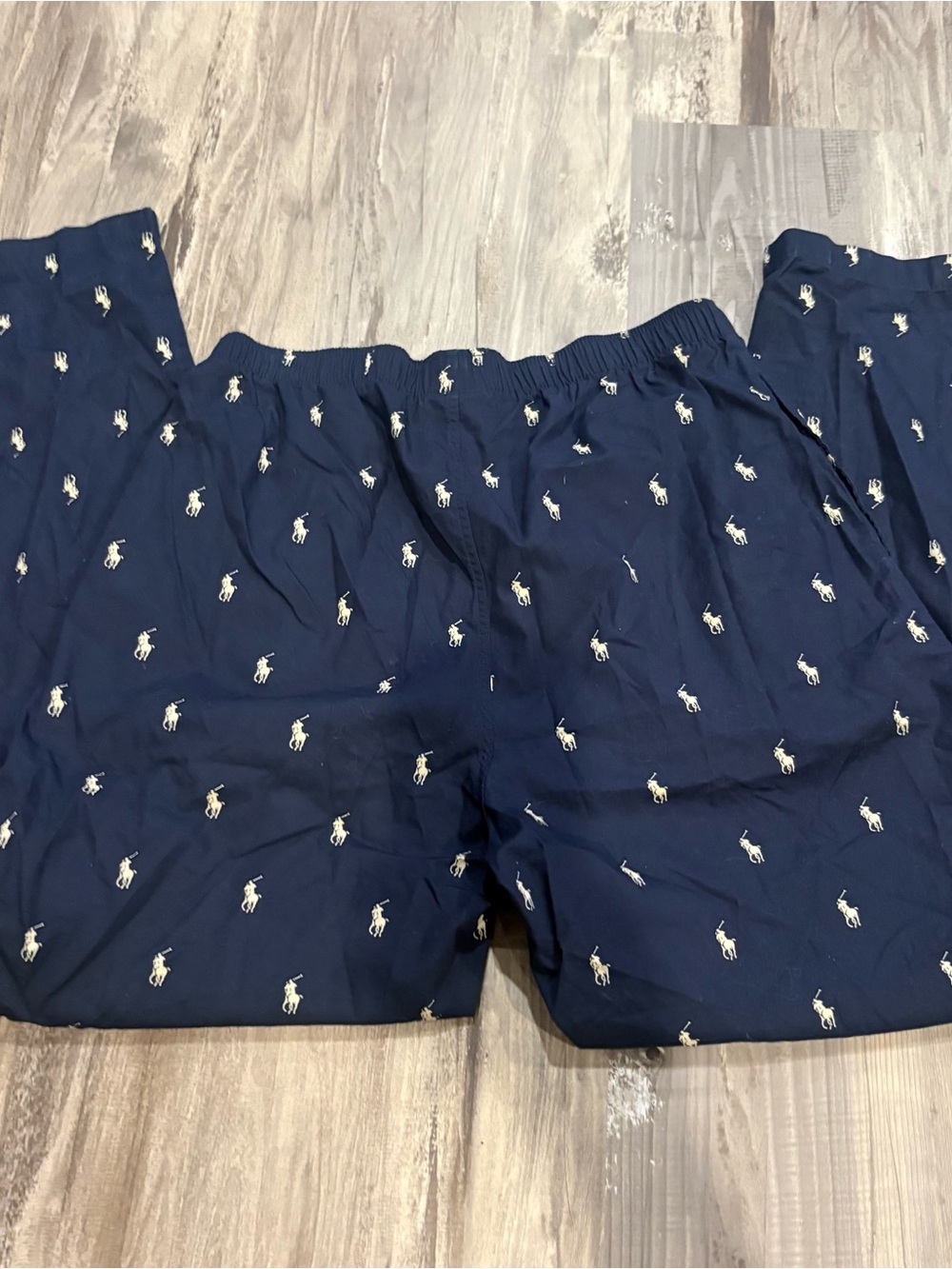 Ralph Lauren Polo Pony All Over Print Navy Blue Pajama Pant SZ M - Picture 6 of 10
